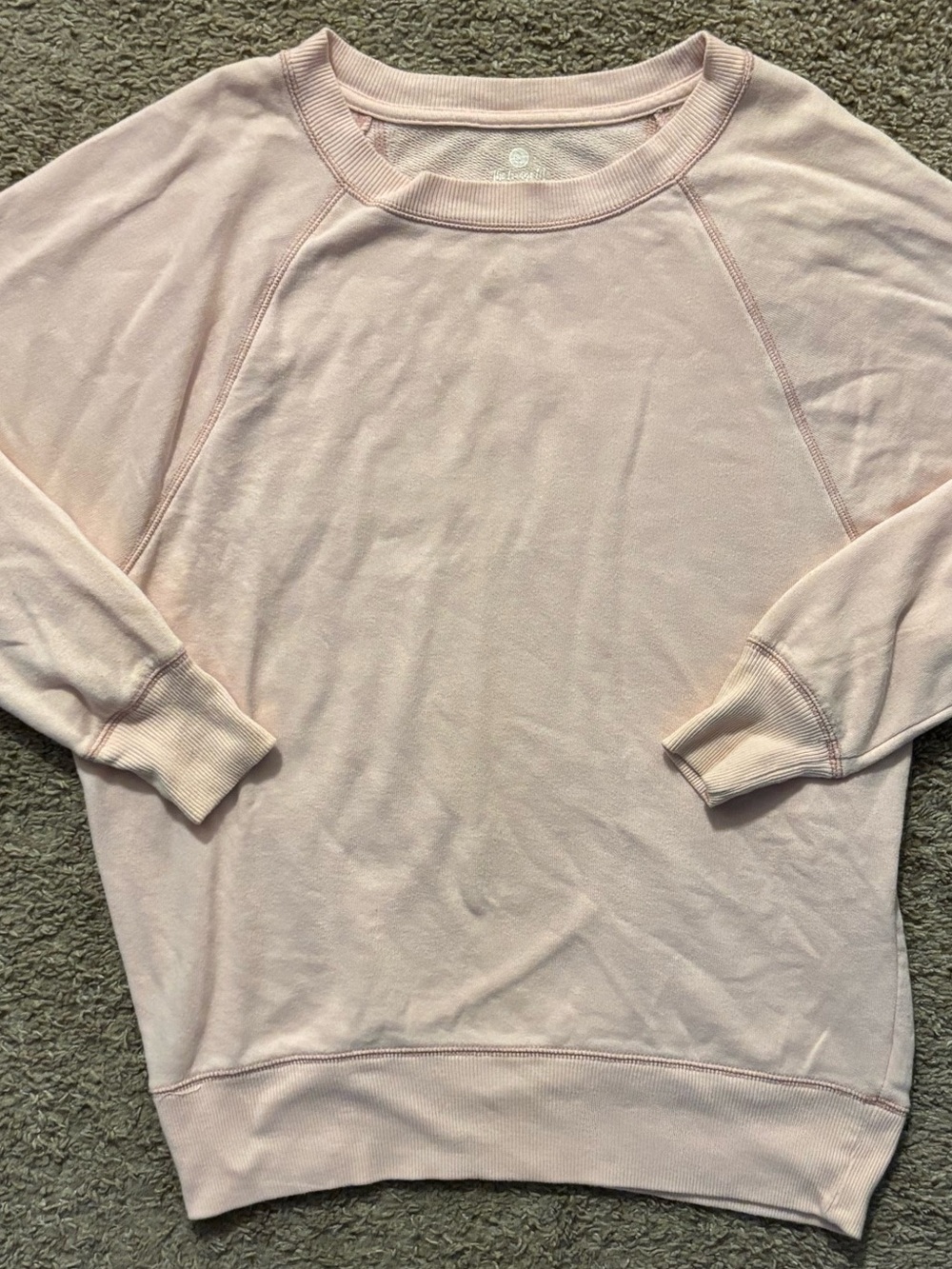 SO Women's Md Weekend Sweatshirt Light Pink Crewneck Oversized Fit